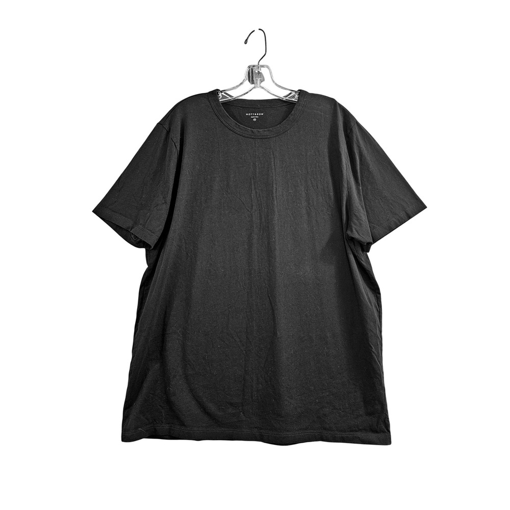 Mott‎ & Bow T-Shirt Mens XL Black Solid Classic Crew Driggs 100% Cotton Peru EUC